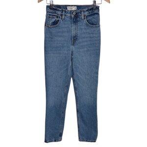 Abercrombie & Fitch The 90s Straight Ultra High Rise Light Jeans Women Size 25